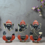 GGS IP Ganesh Black and Red Tealight Candle Holder set of 3 for home, living room and bedroom decor