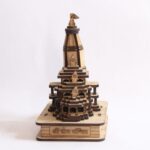 GGS Ram Mandir Ayodhya Model 3D Replica Handcrafted Wooden Traditional - Intricate MDF Craftsmanship, Authentic Design