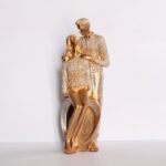 GGS Resin Heart Shaped Couple Sitting for Home and Office Desk and Table Top Decor