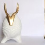 GGS Resin White Yak for Home, Office Desk and Table Top Decor