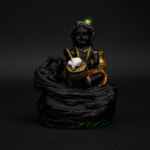 Balkrishna Laddu Gopal Black Gold Smoke Backflow Fountain with 10 Free Cones for Home Puja Room Office Shop Decor