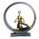Ring Yoga Lady Figurine for Home Table Office Decor