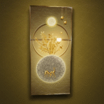 Golden Tranquility” – Botanical Harmony 3D Wall Art (Framed Canvas)
